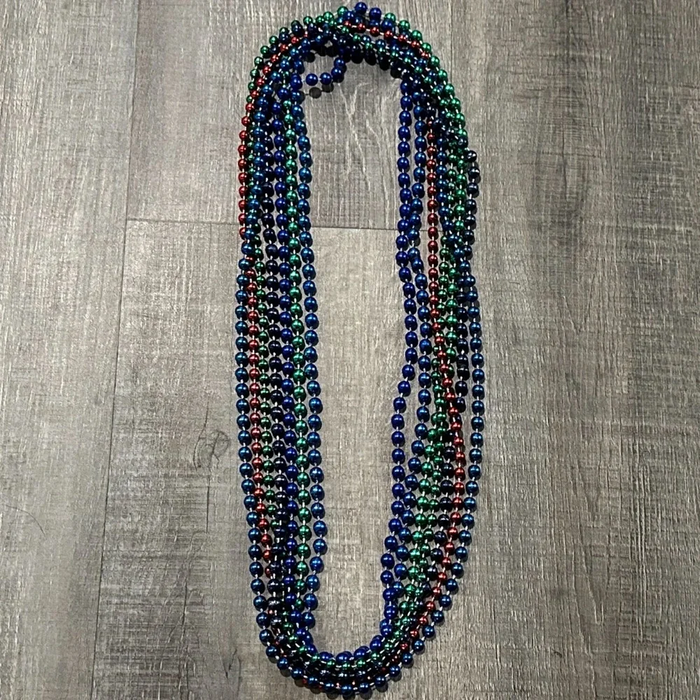 💞 7-Pack Multicolored Party Bead Necklaces